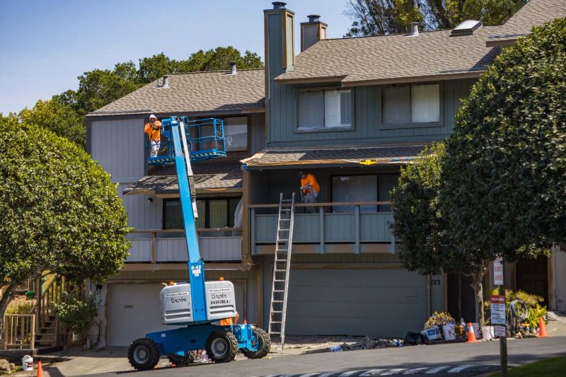 Bright, freshly cleaned home exterior in Stockton, California